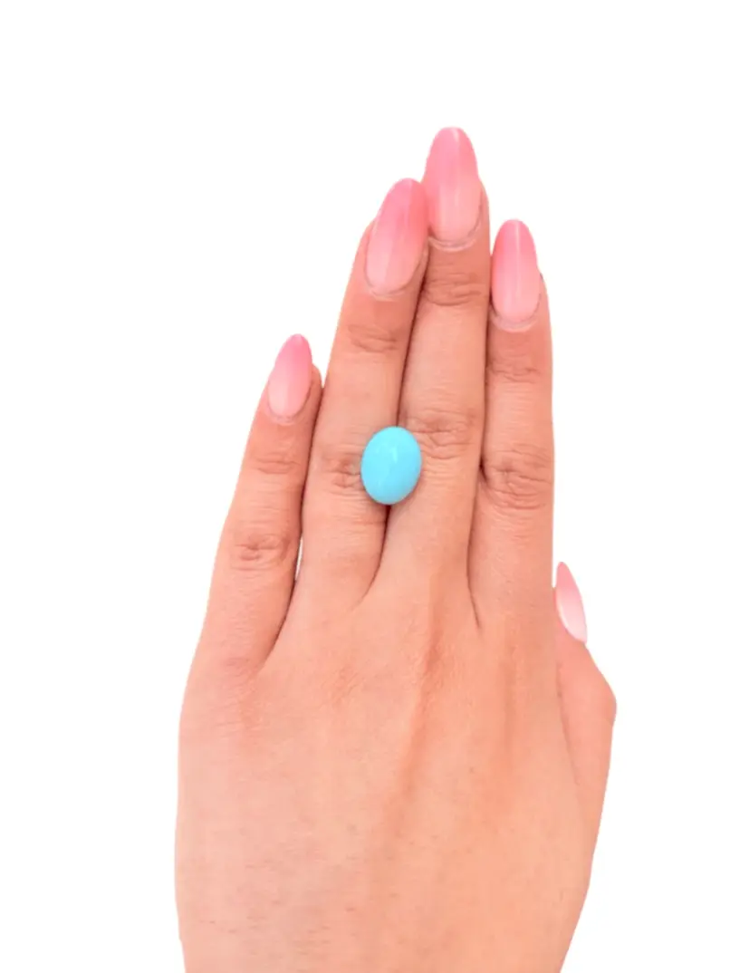 10.20ct Persian Robins Egg Blue Natural Turquoise - Kingdom Jewelry