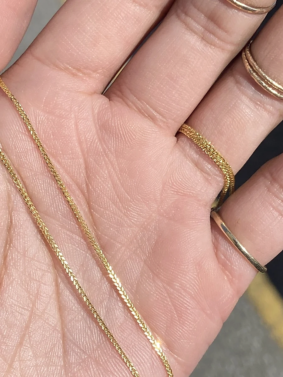 10K Gold Square Wheat Chain - Kingdom Jewelry
