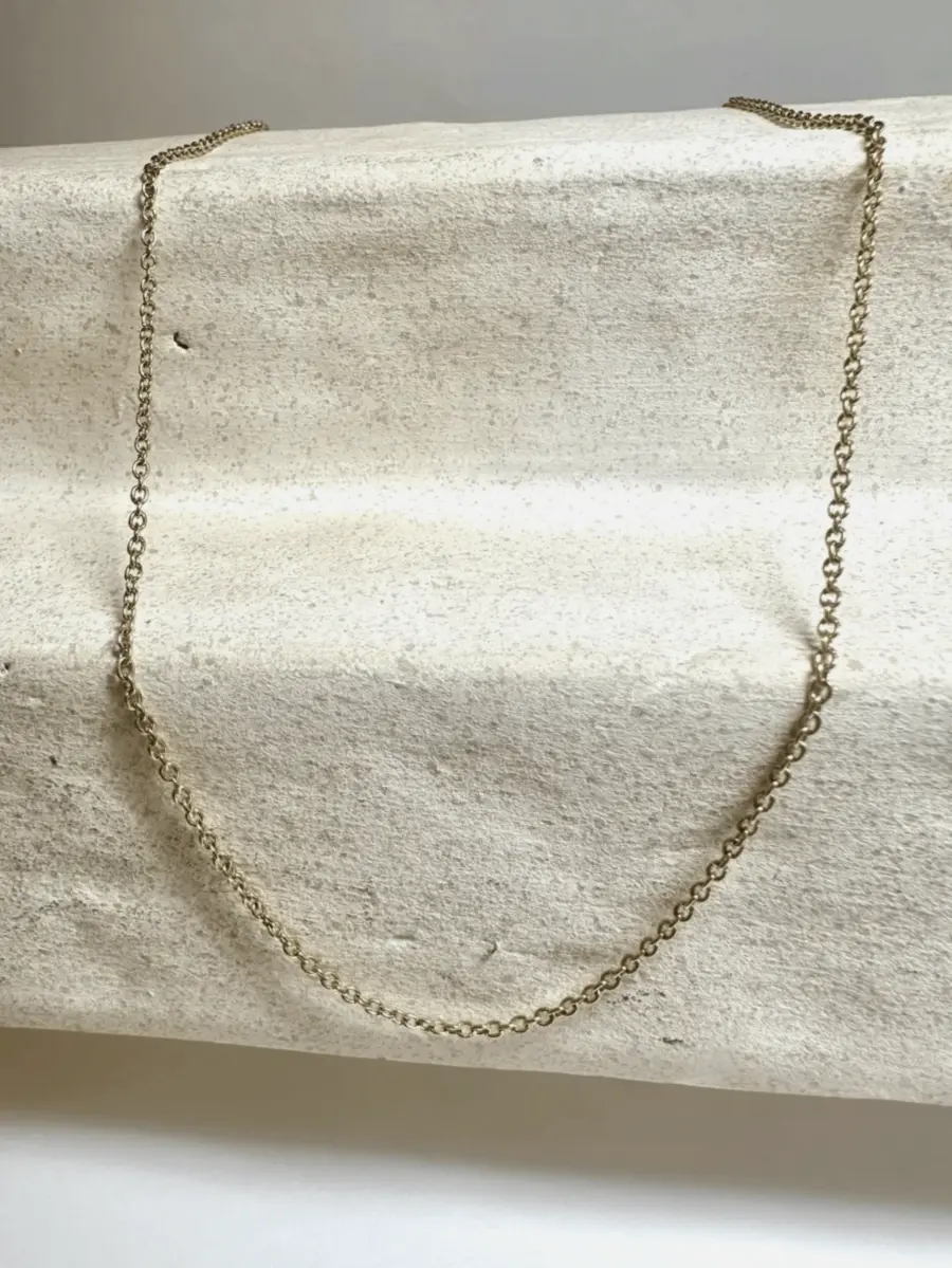 10K Italian Gold 22" Solid Round Link Chain - Kingdom Jewelry