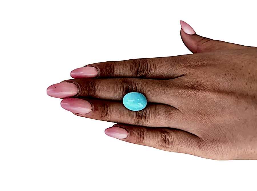 11.05ct Persian Robins Egg Blue Natural Turquoise - Kingdom Jewelry