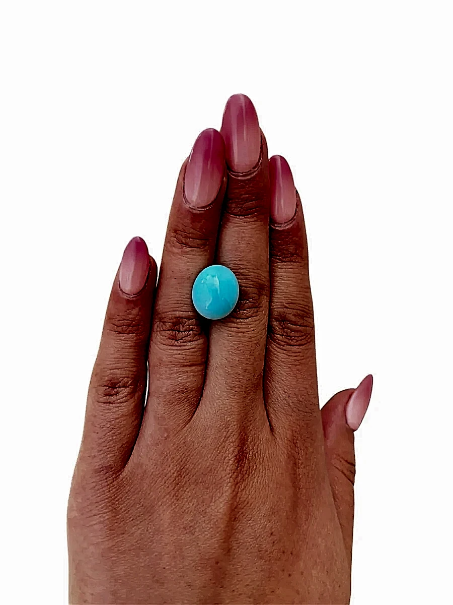 11.60ct Persian Robins Egg Blue Natural Turquoise - Kingdom Jewelry