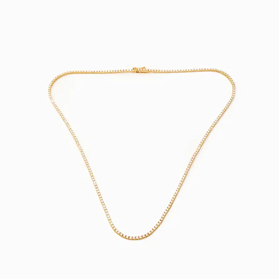 14k Yellow Gold x 3.55ct VS FG Lab Diamond Tennis Necklace - Kingdom Jewelry