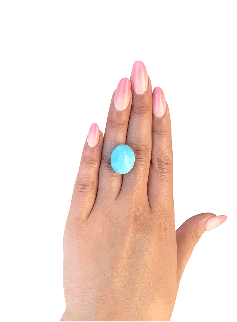 16.25ct Persian Robins Egg Blue Natural Turquoise - Kingdom Jewelry