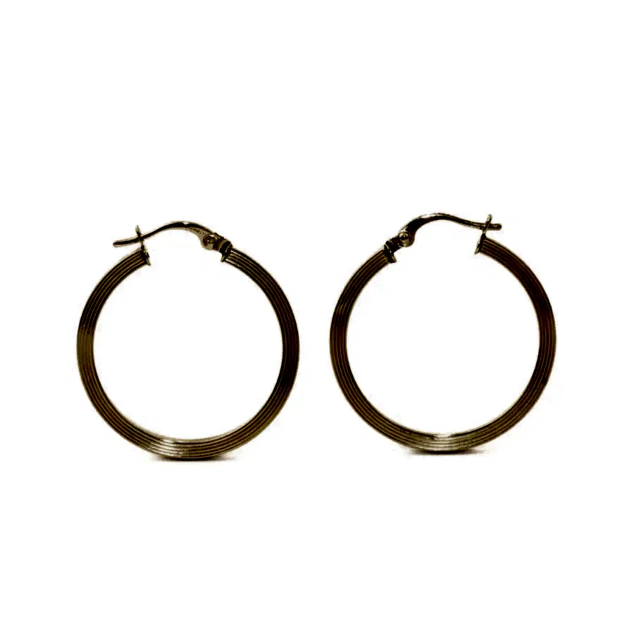 18k Gold x 25mm Slim Squared Hoop Earrings - Kingdom Jewelry