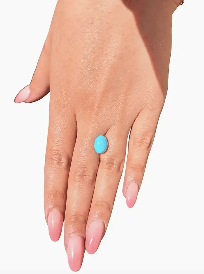 3.55 ct Persian Robins Egg Blue Natural Turquoise - Kingdom Jewelry