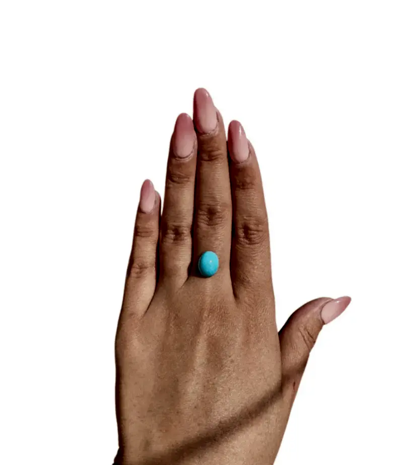 3.70ct Natural Robin's Egg Blue Persian Turquoise Cabochon - Kingdom Jewelry