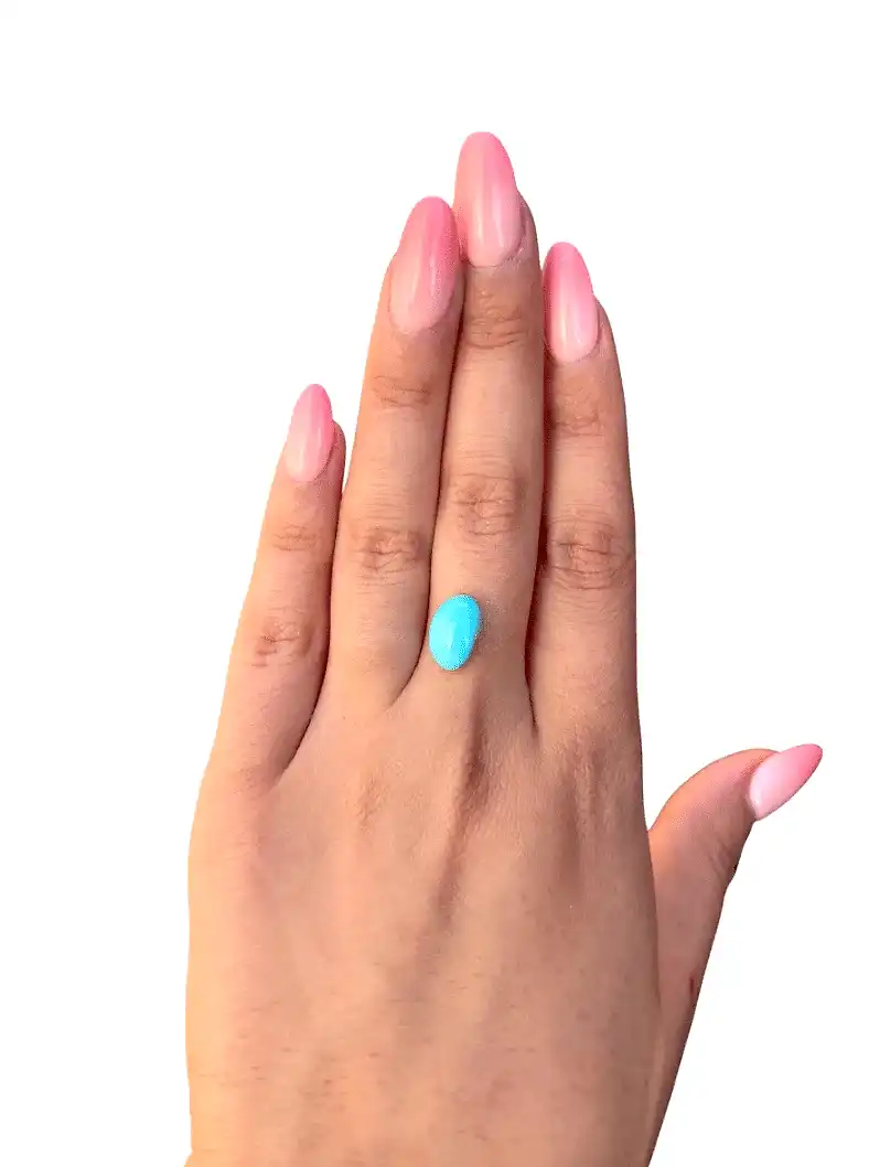 3.80 ct Persian Robins Egg Blue Natural Turquoise - Kingdom Jewelry