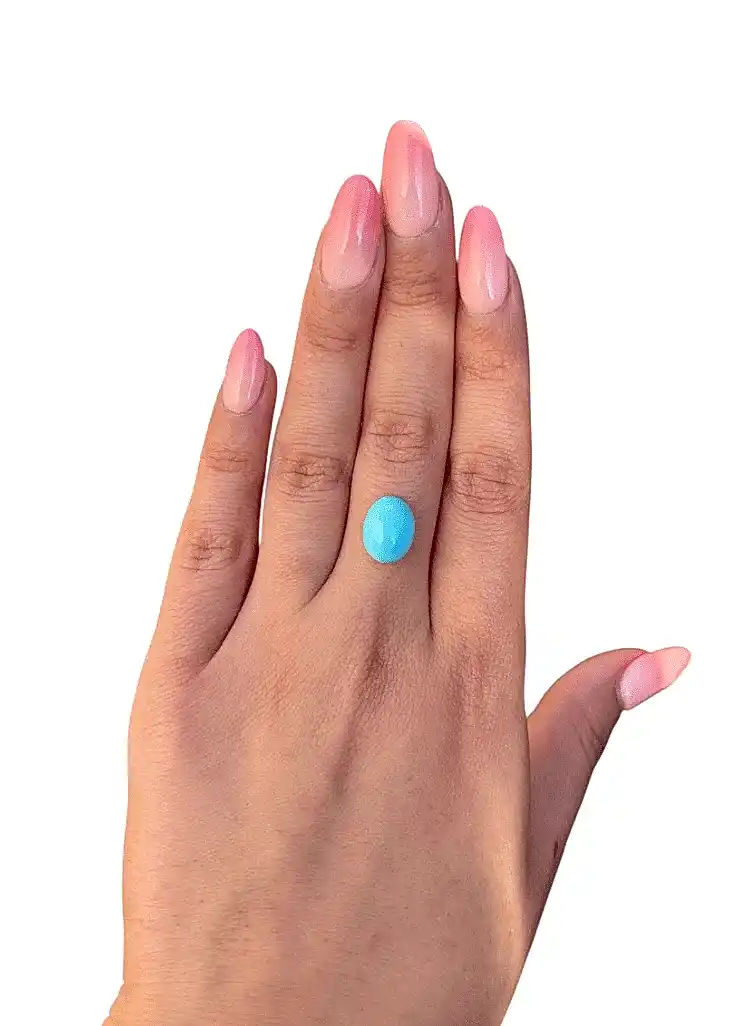 3.90 ct Persian Robins Egg Blue Natural Turquoise - Kingdom Jewelry
