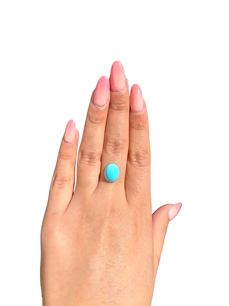 3.90ct Persian Robins Egg Blue Natural Turquoise - Kingdom Jewelry