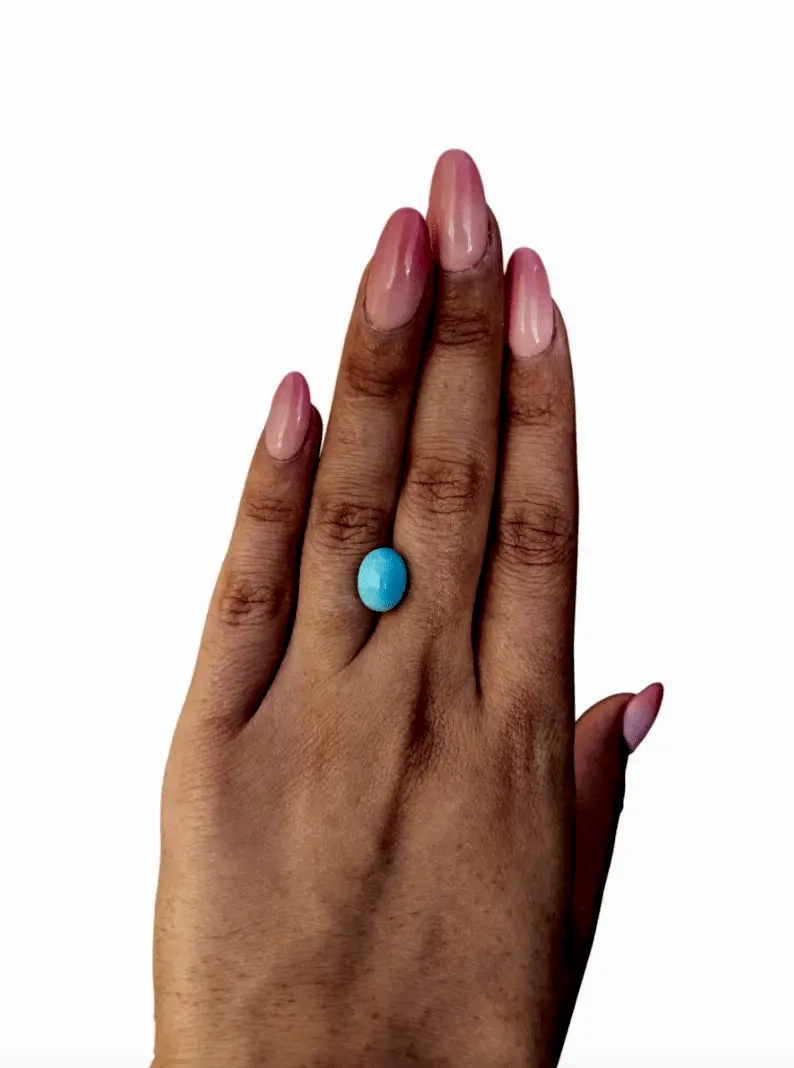 4.45 ct Persian Robins Egg Blue Natural Turquoise - Kingdom Jewelry