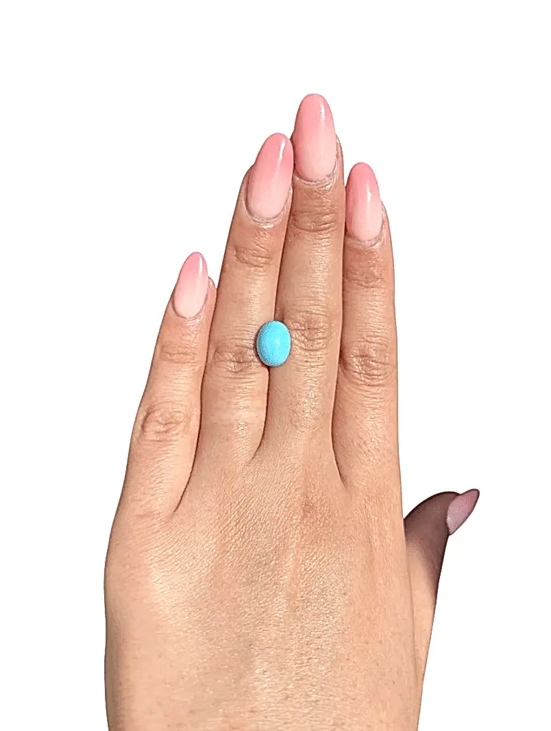 4ct Persian Robins Egg Blue Natural Turquoise - Kingdom Jewelry