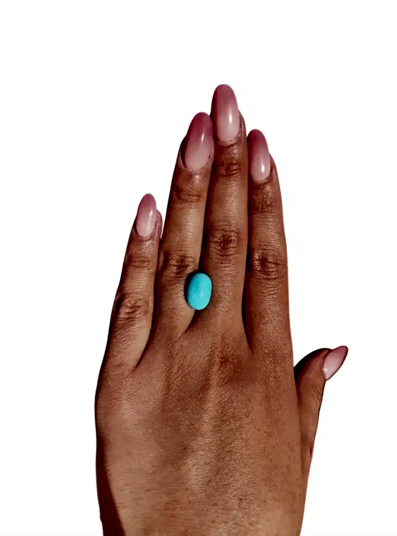 5.20ct Persian Robins Egg Blue Natural Turquoise - Kingdom Jewelry