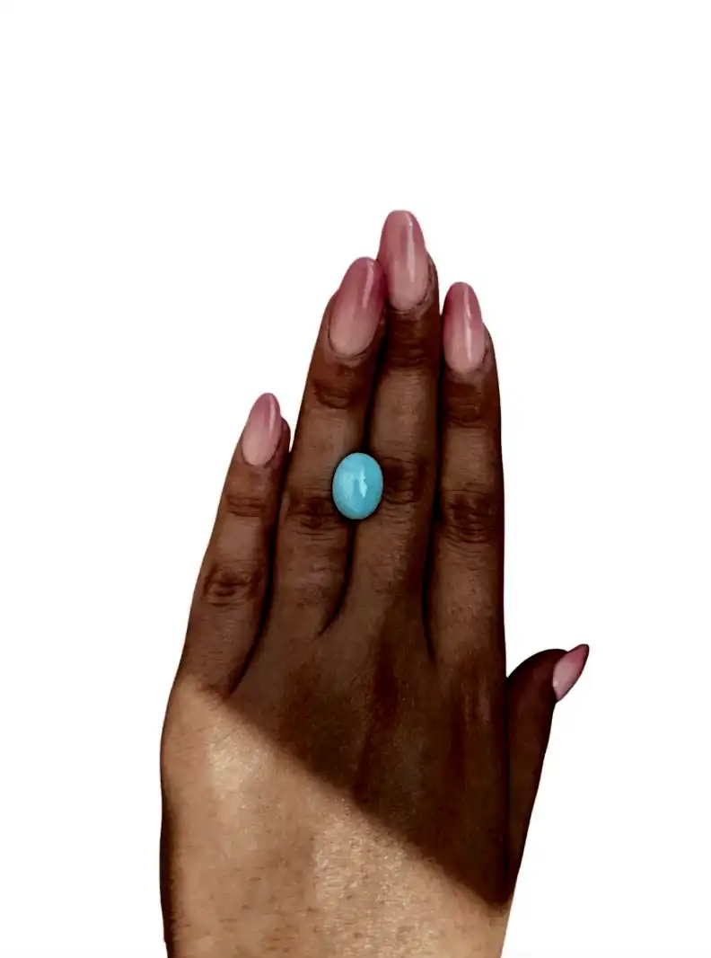 5.5ct Persian Robins Egg Blue Natural Turquoise - Kingdom Jewelry