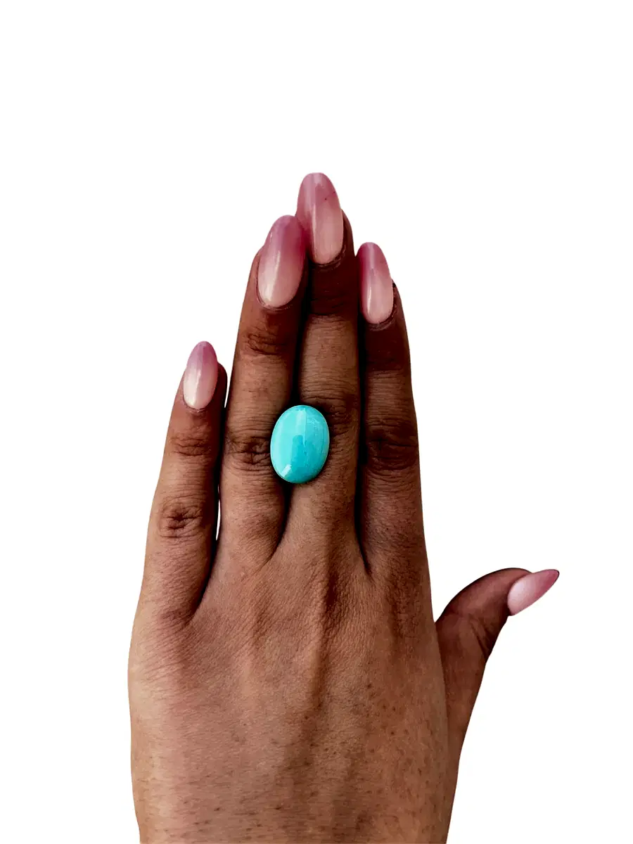 6.40ct Persian Robins Egg Blue Natural Turquoise - Kingdom Jewelry