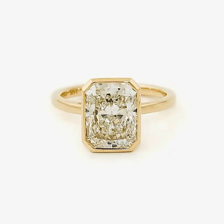 Eve 14k Gold x 4.14 ct Radiant - Cut Lab Diamond Engagement - Kingdom Jewelry