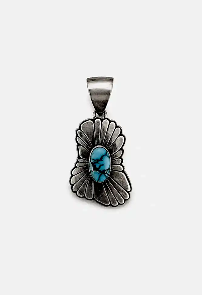 MB Overlay Egyptian Turquoise Pendant - Kingdom Jewelry
