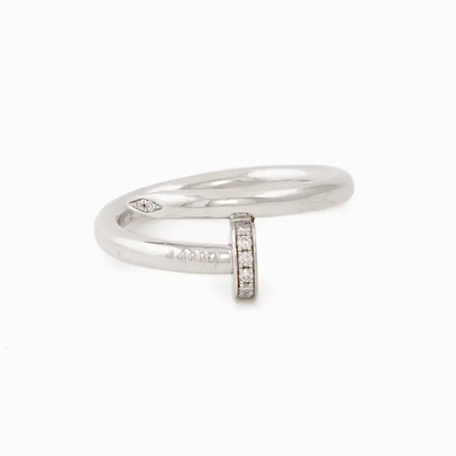 Platinum x Classic 1970's Cartier "Juste un Clou" Diamond Band - Kingdom Jewelry