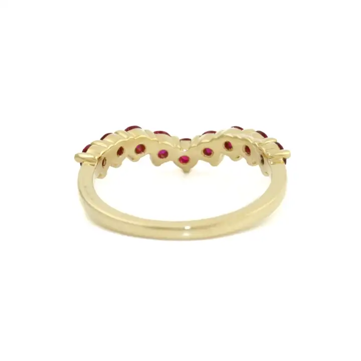 14K Gold Tiara Ruby Ring - Kingdom Jewelry