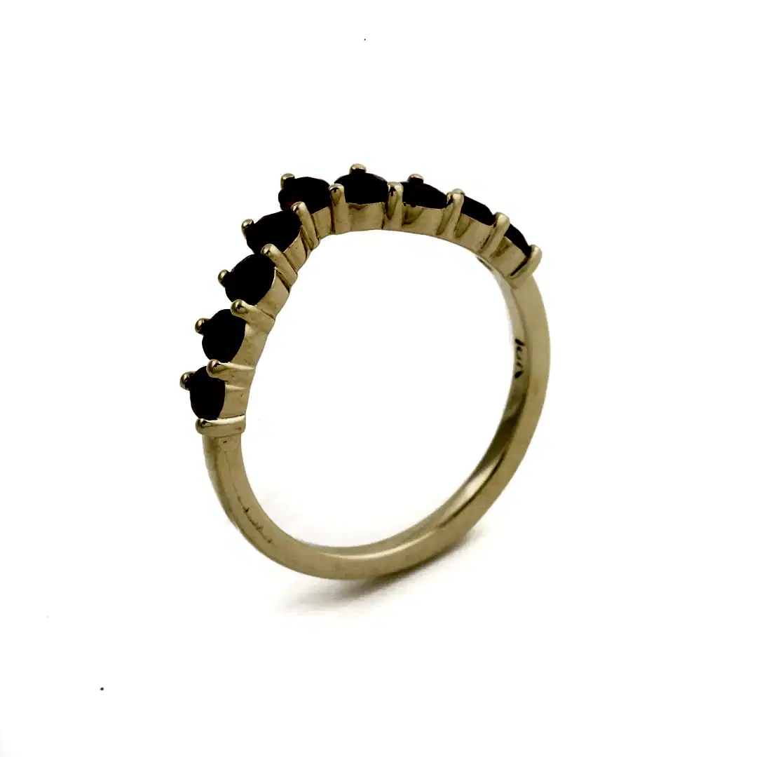 14K Gold Tiara Ruby Ring - Kingdom Jewelry