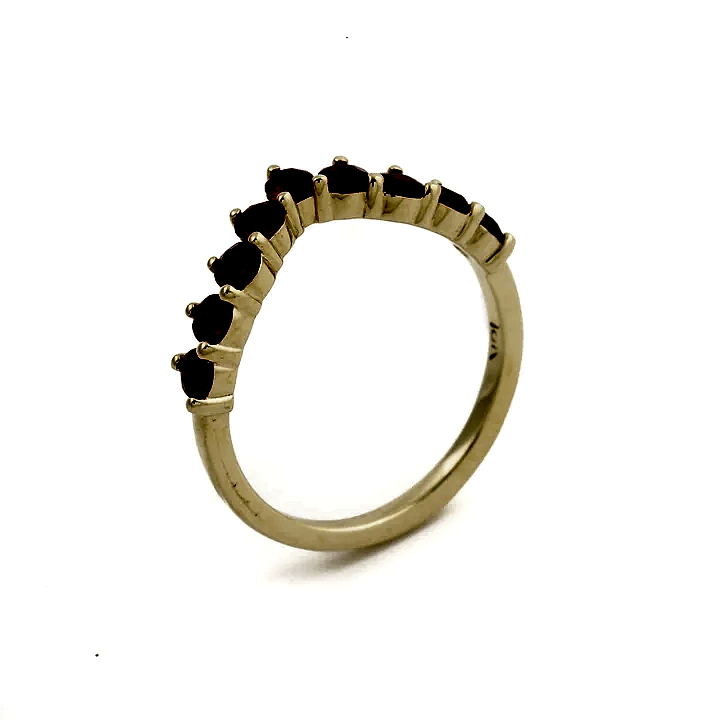 14K Gold Tiara Ruby Ring - Kingdom Jewelry