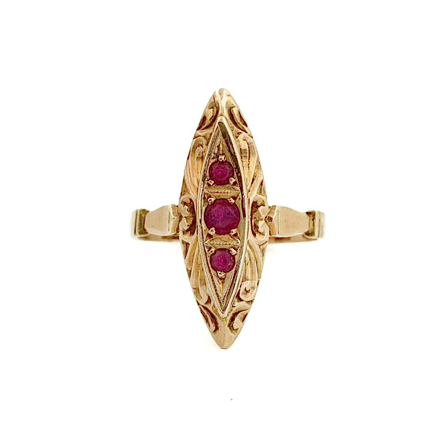 Antique Ruby 14k Gold Ring - Kingdom Jewelry