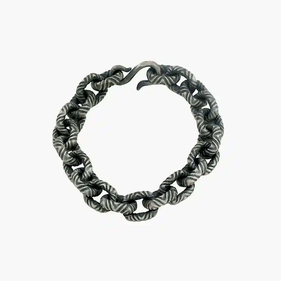 Chunky Oxidized Chain Link Bracelet - Kingdom Jewelry