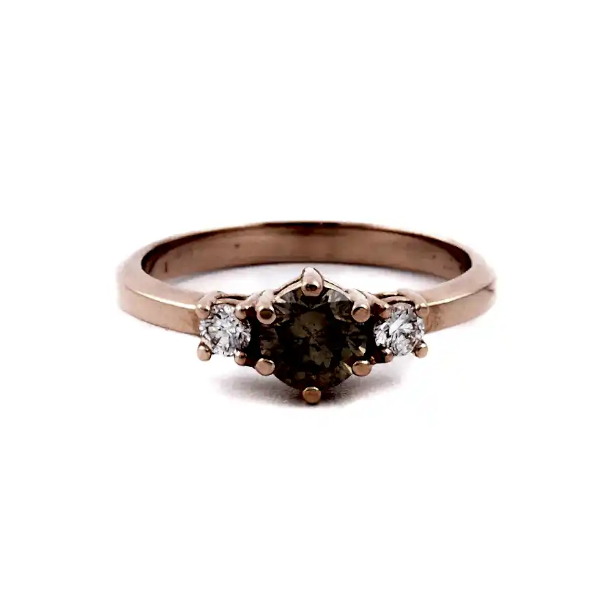 Cognac Rose-Gold Engagement Ring - Kingdom Jewelry
