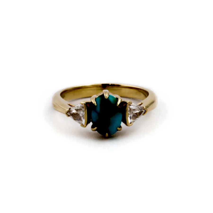 Dreamy Turquoise Diamond Ring - Kingdom Jewelry