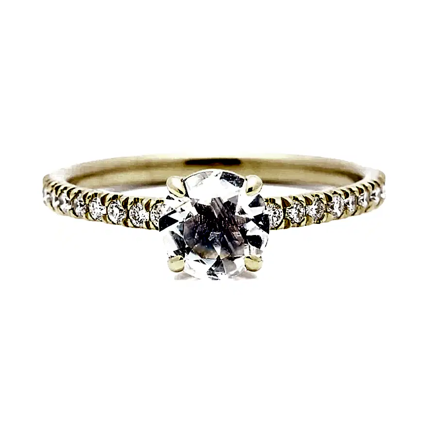 Moonstone & Diamond Engagement Ring - Kingdom Jewelry