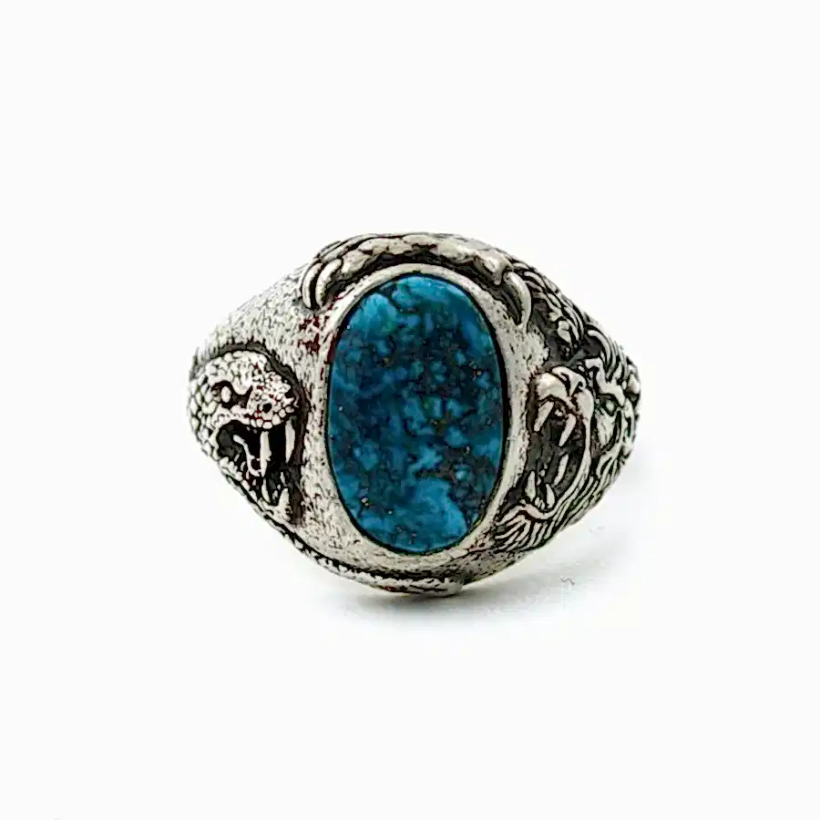 Morenci Turquoise "Venatio" Ring - Kingdom Jewelry
