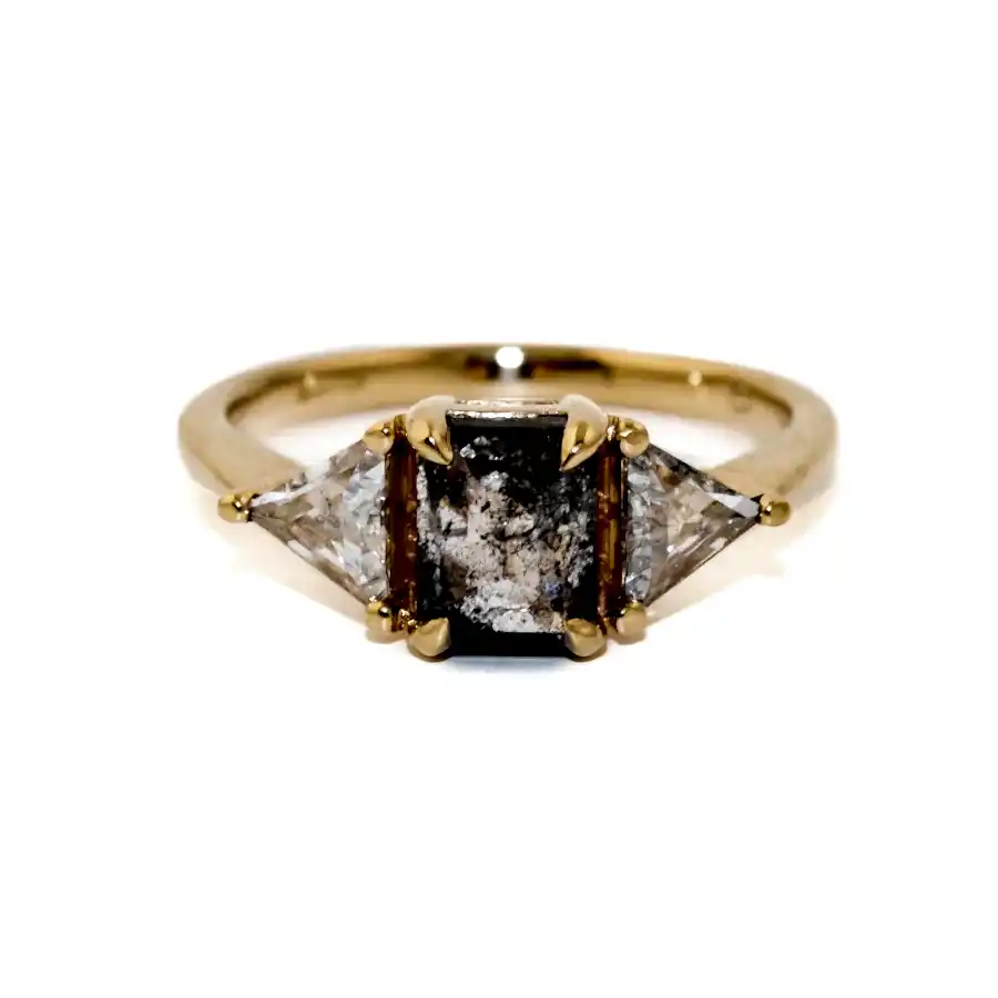 Salt & Pepper Diamond Ring - Kingdom Jewelry
