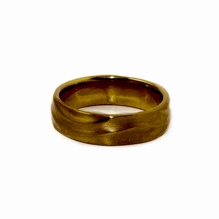 Sandgrain X Yellow Wedding Band - Kingdom Jewelry