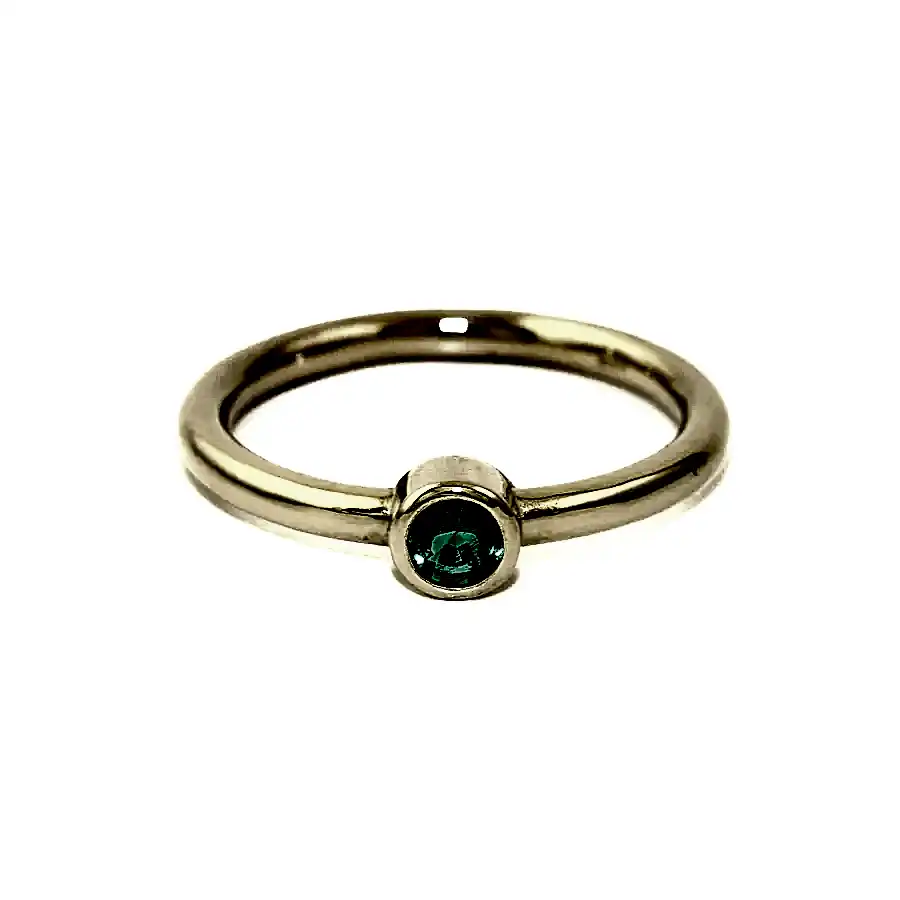 Simple 14K Emerald Ring - Kingdom Jewelry