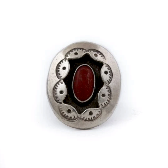 Stamp Work Red Coral Shadowbox - Kingdom Jewelry