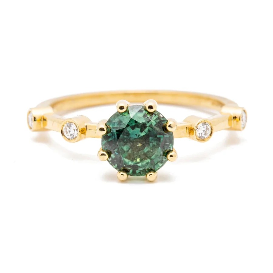 Unusual Sapphire Engagement Ring - Kingdom Jewelry